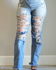 Rip the Runway Cross Waist Jeans