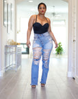 Rip the Runway Cross Waist Jeans