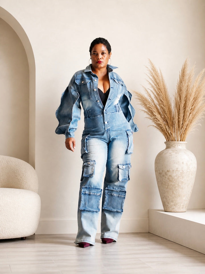 Runway Ready Denim Jumpsuit