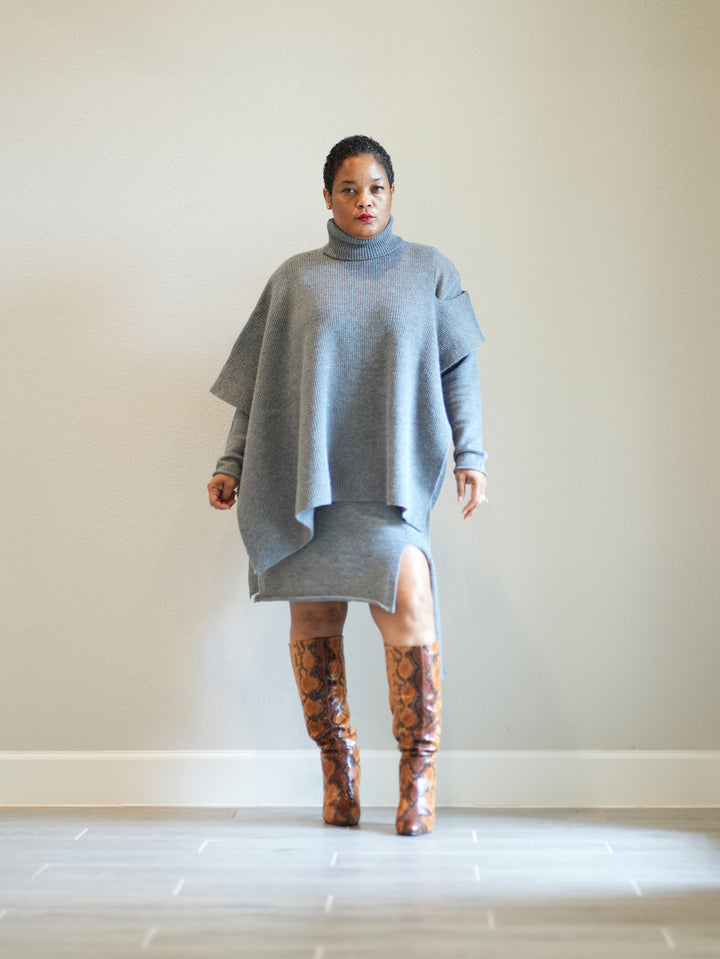 Fashionably Late Layered Sweater Dress