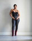 Coated Noir Skinny Stretch Pants