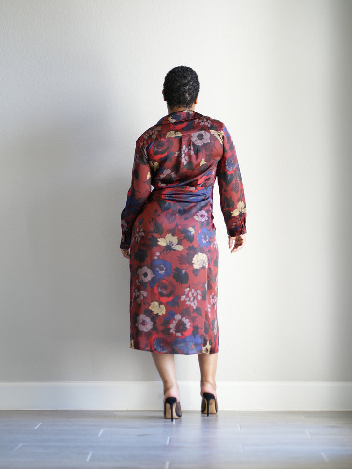 Can I Call You Rose Midi Wrap Dress