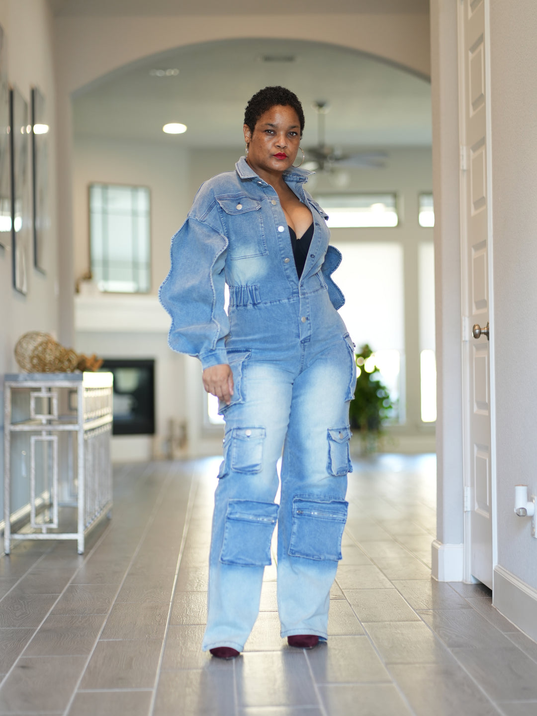 Runway Ready Denim Jumpsuit