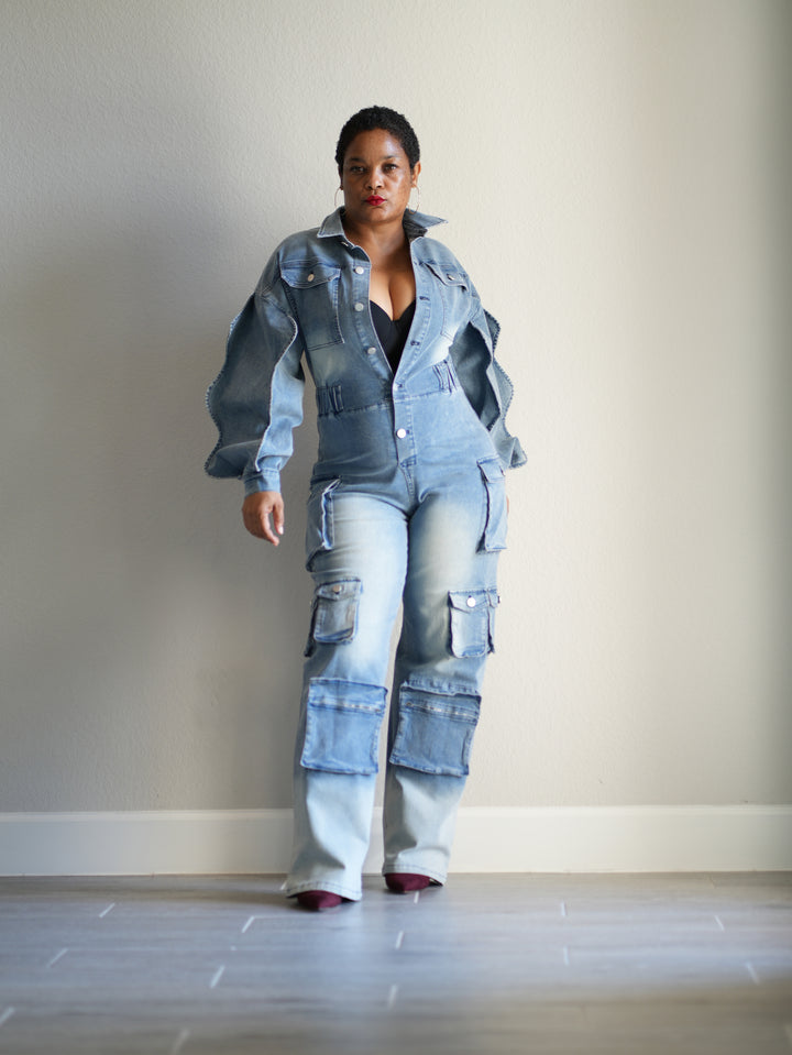 Runway Ready Denim Jumpsuit