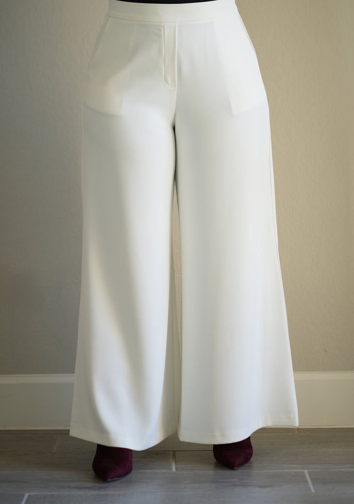 The Lioness Ivory Wide Leg Pants