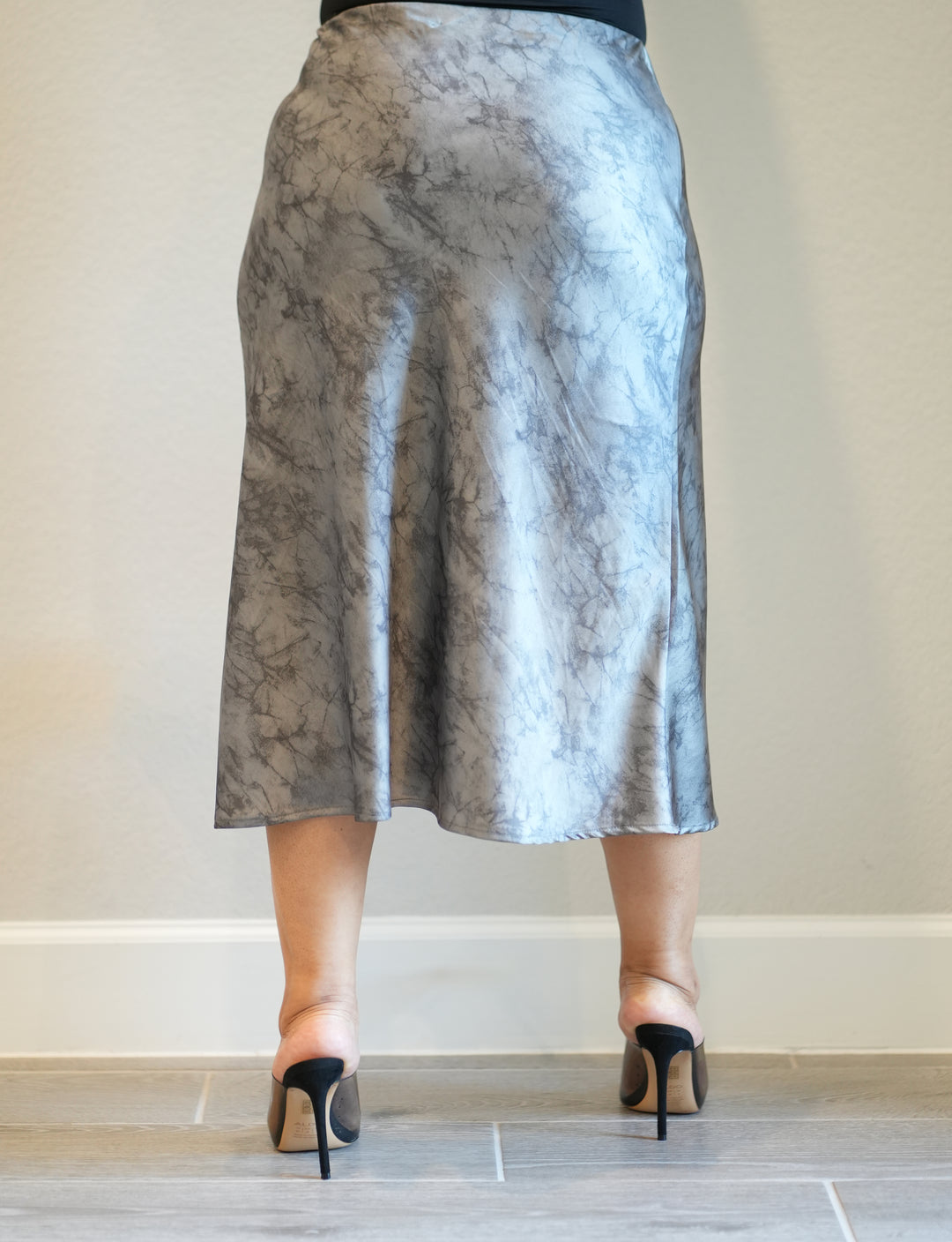 Gray Midi Skirt