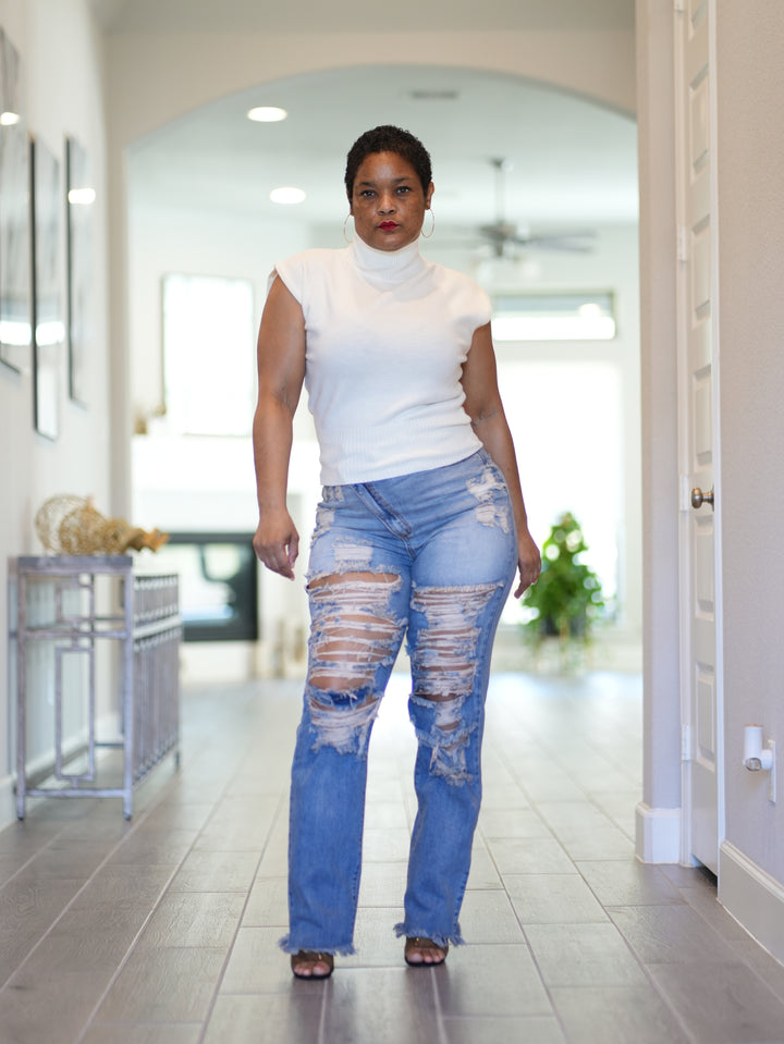 Creme Brulee' Turtle Neck Sweater